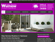 Tablet Screenshot of glas-service-wustrow.de